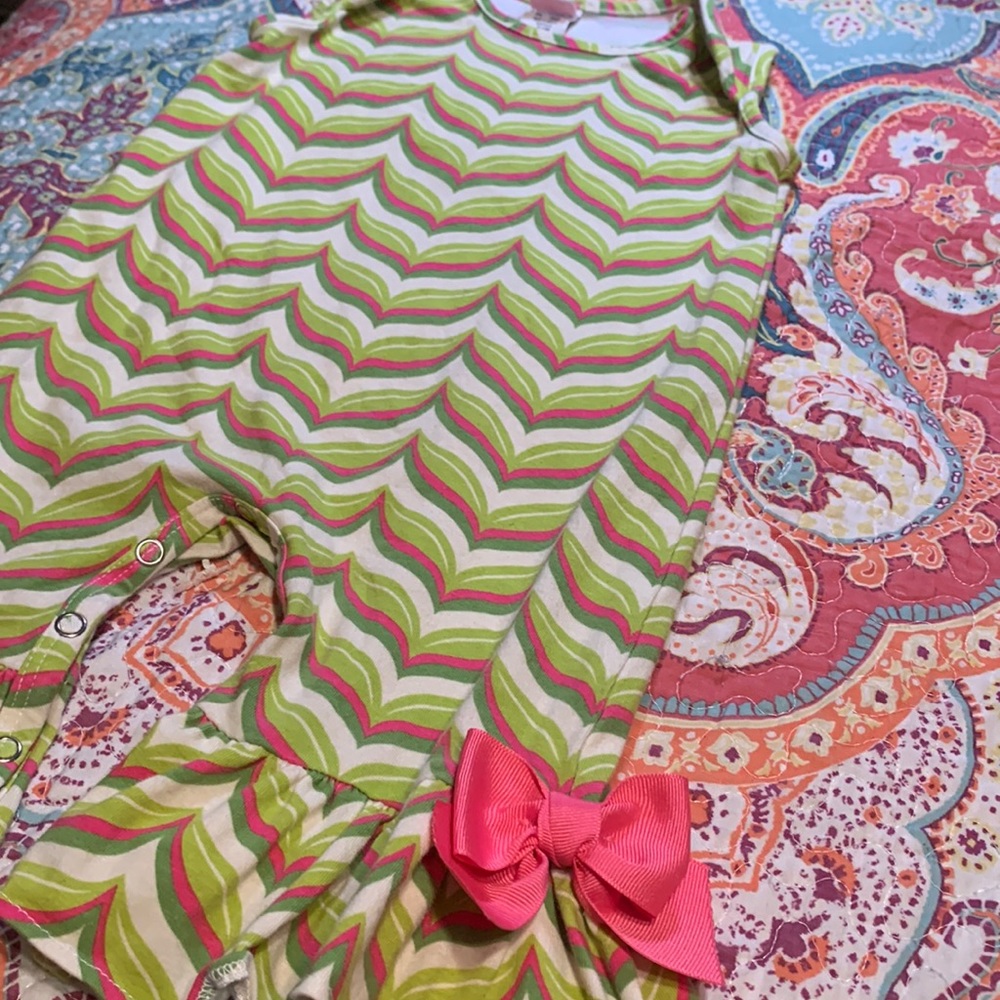 EUC 24m RicRac and Ruffles sleeveless romper
